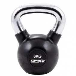 Гиря обрезиненная с хромированной ручкой PROFI-FIT, 6 кг