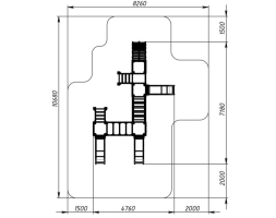 Детская игровая площадка Королевство (Коты) ДИК 1.15.04-21 H=900, фото 6