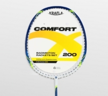 KRAFLA Comfort 200 Набор для бадминтона: ракетка (2 шт), волан (2 шт)