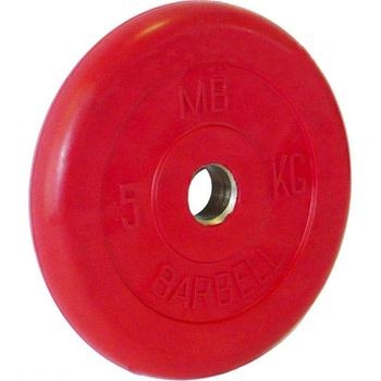 Диск обрезиненный цветной BARBELL 5 кг., d26мм, фото 1