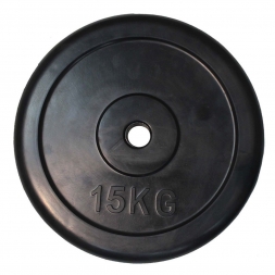 Диск обрезиненный ZSO черный Classic  D-26, 15 кг