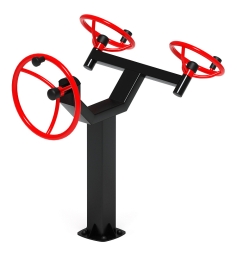 Рули (положение сидя) красный - Уличный тренажер - СТ 104-11, фото 4