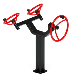 Рули (положение сидя) красный - Уличный тренажер - СТ 104-11, фото 2