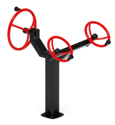 Рули (положение сидя) красный - Уличный тренажер - СТ 104-11, фото 1