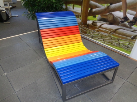 Шезлонг деревянный цветной Лето  6417, фото 2
