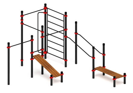 Воркаут ЛОВ 108 красный ВТ 102.18-01, фото 2