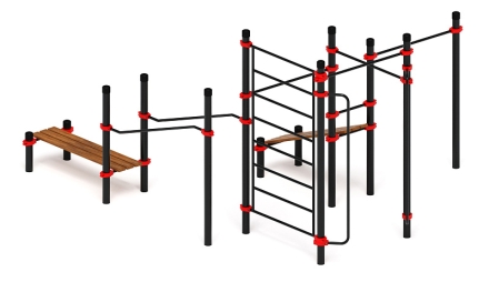 Воркаут ЛОВ 108 красный ВТ 102.18-01, фото 3