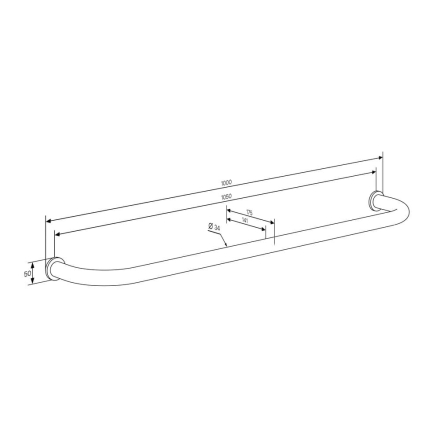 Перекладина шведской стенки и рукохода FLY 1000, белая, фото 7