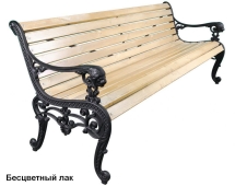 Скамейка уличная Лев, Сосна 2 м