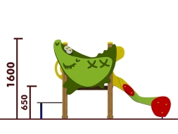 Горка Крокодил 08108 H=650 для детской площадки, фото 2