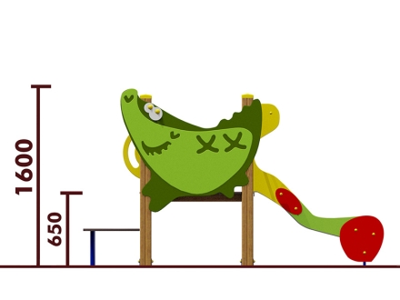 Горка Крокодил 08108 H=650 для детской площадки, фото 2