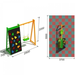 Детские качели Спорт 1.4 для детской площадки, фото 3