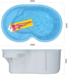 Бассейн 4х2,5х1,5м. Тибет Marshall Pools (чаша), фото 4