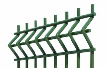 Панель сварная 3D оцинкованная, с полимерным покрытием, RAL 6005, высота 2230мм, ширина 3000мм, 4 гиба, ячейка 200х50мм