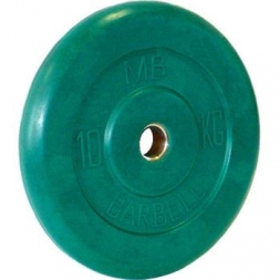 Диск обрезиненный цветной BARBELL 10 кг., d26мм