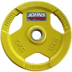 Диск JOHNS цветной 3-х хватовый обрезиненный d51мм, 15кг