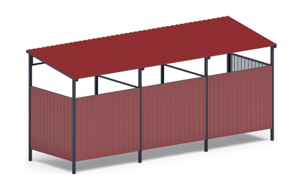 Навес контейнерной площадки для мусора (3 секции) МФ 55.02.03.3-04, фото 3