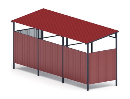 Навес контейнерной площадки для мусора (3 секции) МФ 55.02.03.3-04, фото 2