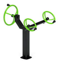 Рули (положение сидя) зеленый - Уличный тренажер - СТ 104-12, фото 1