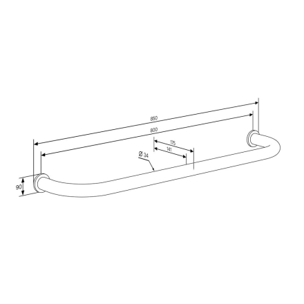 Перекладина шведской стенки и рукохода FLY 800, белая, фото 8