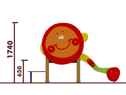 Горка Колобок 08107 H=650 для детской площадки, фото 2