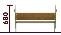 Скамейка детская Акула 26012 для игровой площадки, фото 2