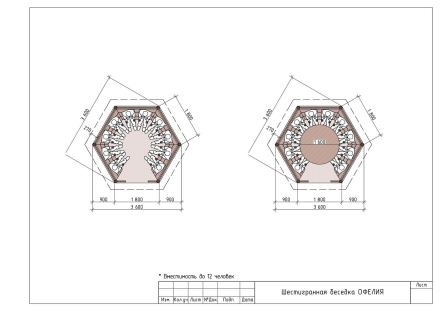 Шестигранная беседка ОФЕЛИЯ, фото 5