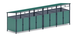 Навес контейнерной площадки для мусора (4 секции) МФ 55.02.02.4-01, фото 1