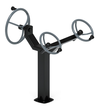 Рули (положение сидя) серый - Уличный тренажер - СТ 104-13, фото 3