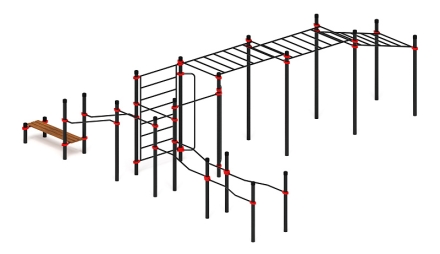 Воркаут ЛОВ 108 красный ВТ 102.19-01, фото 2