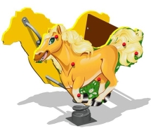 Качалка на пружине Лошадка У1 КЧ078 для детской площадки