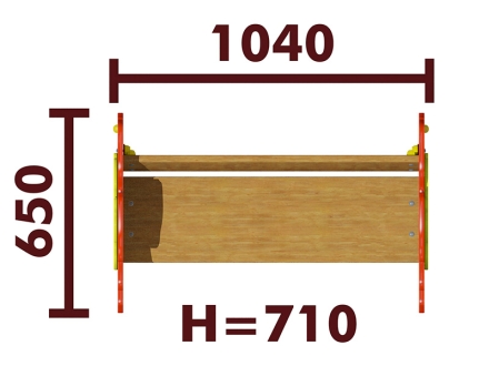 Скамейка детская Цветок 26011 для игровой площадки, фото 4