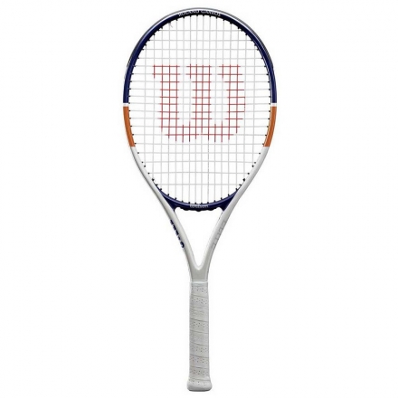 Ракетка б/т Wilson Roland Garros Elite 19, арт. WR029710H, для 5-6лет, алюминий,со струн, бел-син-ор, фото 1