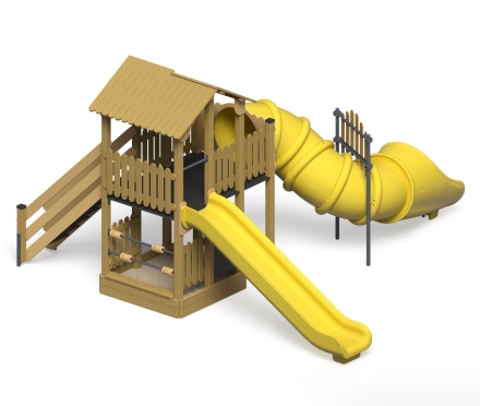 Игровой комплекс Эко Домик на дереве ИК-123.1 для детской площадки, фото 1