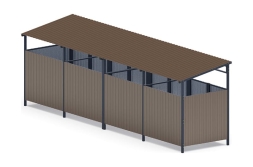 Навес контейнерной площадки для мусора (4 секции) МФ 55.02.02.4-02, фото 2