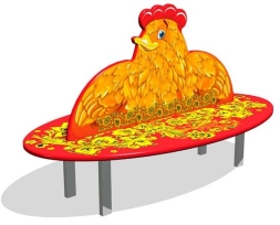 Скамейка детская Курочка Ряба СП088 для игровой площадки Скамейка детская Курочка Ряба СП088 для игровой площадки