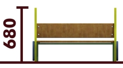 Скамейка детская Машинка 26010 для игровой площадки, фото 3