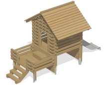 Игровой комплекс с горкой из нержавейки ИК-164.1