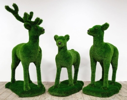 Топиари композиция олени Чилли, Робби и Марго - газон Deluxe, фото 1