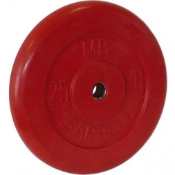 Диск обрезиненный цветной BARBELL 25 кг., d26мм