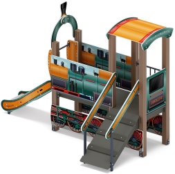 Паровозик (цветной) мини - ДИК 1.03.5.01-16 - Игровой комплекс H=750, фото 2