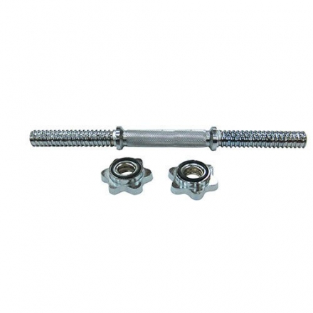 H-3145 Гриф гантельный хромированный d-30мм, 45см, фото 1