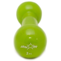 Гантель виниловая DB-102 2 кг, зеленая