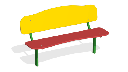 Лавочка МФ-04 для детской площадки, фото 1