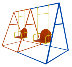 Детские качели К-4 CКИ 006 для уличной площадки, фото 1