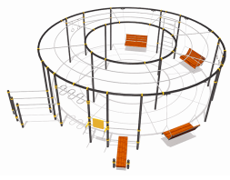 Качели парковые ВСТ 210500 для улицы, фото 2 Качели парковые ВСТ 210500 для улицы, фото 2
