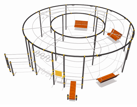 Качели парковые ВСТ 210500 для улицы, фото 2