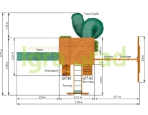 Детская площадка IgraGrad Клубный домик 2 с трубой и рукоходом Детская площадка IgraGrad Клубный домик 2 с трубой и рукоходом