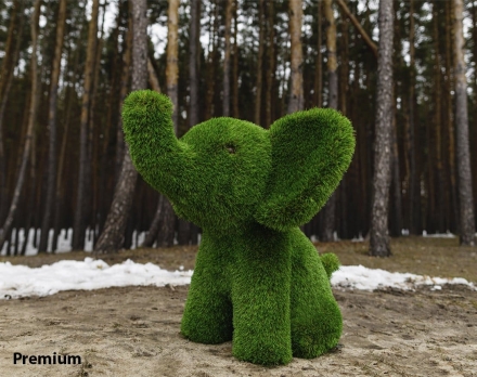 Топиари слоник Малыш - газон Premium, фото 1