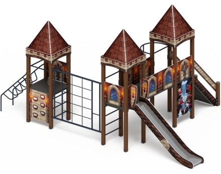 Детская игровая площадка Замок Средневековый ДИК 2.18.05-02 H=1500, фото 1